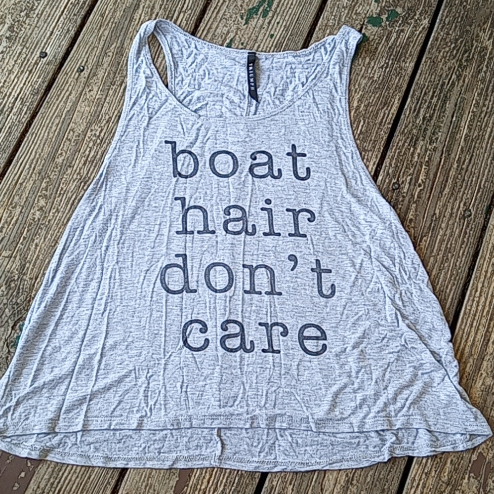 Boat hair don't care muscle tank